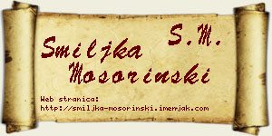Smiljka Mošorinski vizit kartica